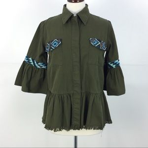Beautiful Stories GR Fringe INKA UTIL Jacket, XS